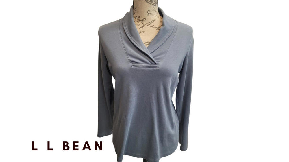 L L Bean Women's Top Size S regular color blue/gray